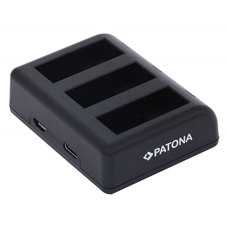 Incarcator triplu PATONA pentru acumulator GoPro Hero 9 AHDBT901 ADBAT001