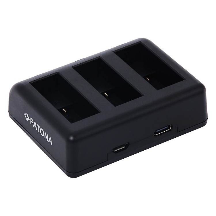 Incarcator triplu PATONA pentru acumulator GoPro Hero 9 AHDBT901 ADBAT001