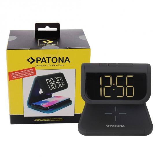 Ceas desteptator Patona, Incarcare Wireless 10W si dezinfectare UV