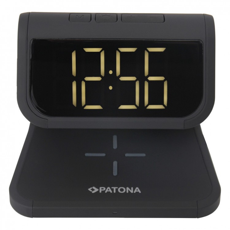 Ceas desteptator Patona, Incarcare Wireless 10W si dezinfectare UV