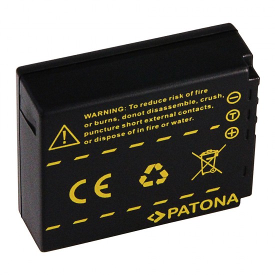 Acumulator Patona CGA-S007,1000 mAh, pentru Panasonic Lumix DMC-TZ1, DMC-TZ2, DMC-TZ3, DMC-TZ4, DMC-TZ5