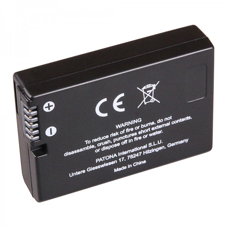 Acumulator Patona Premium EN-EL14 1100 mAh, pentru Nikon D3100 D3200 D3400 D3500 D5100 D5300 D5500 D5600 DF Coolpix P7000 P7100 P7800