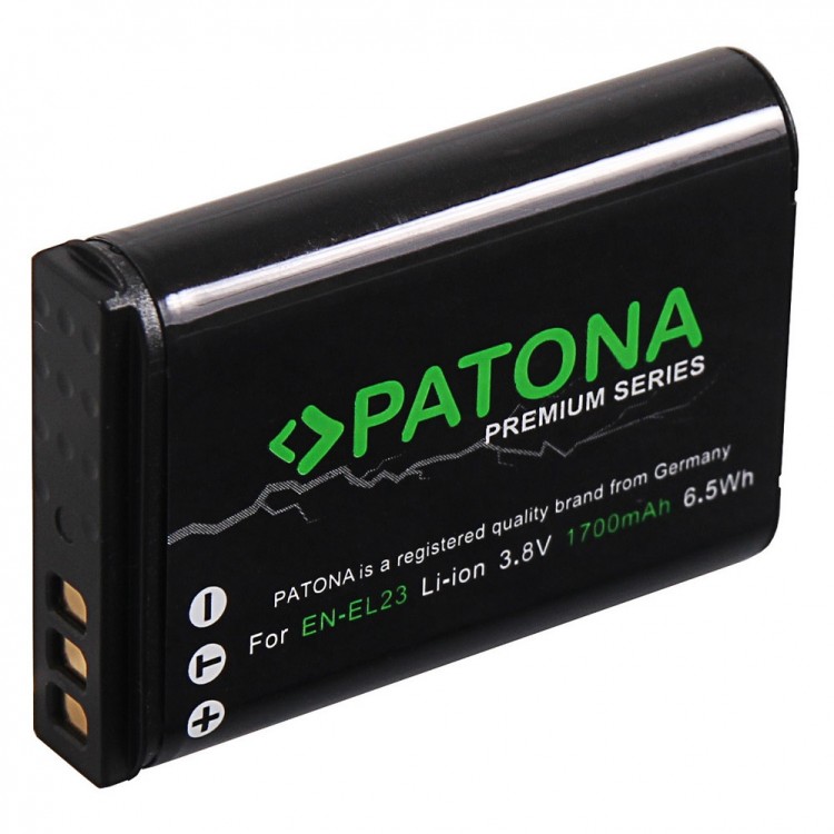 Acumulator Patona Premium EN-EL23 1700 mAh, pentru Nikon Coolpix P600