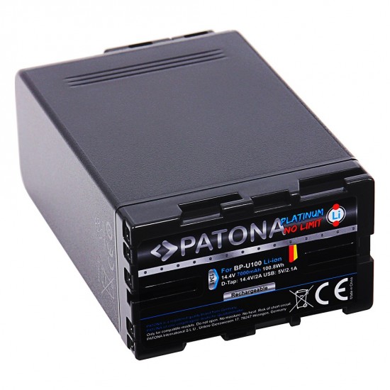Acumulator PATONA Platinum tip Sony BP-U100 USB 2xD-Tap BP-U60