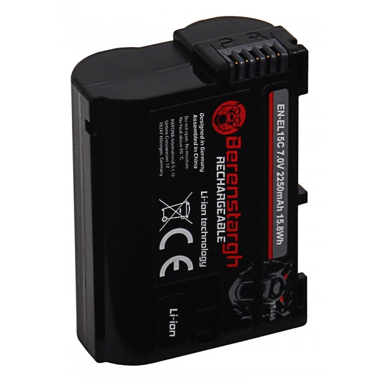 Acumulator Berenstargh EN-EL15C, 2250 mAh, Nikon Z5 Z6 Z7 D500 D800 D850 D7000 D7100 D7200