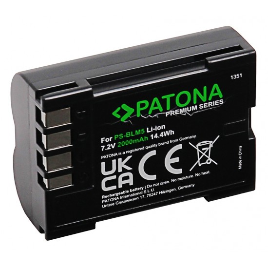Acumulator PATONA Premium PS-BLM5 pentru Olympus E1, E3, E5, E300, E330, E500, E510, E520, C-8080, C-7070, C-5060