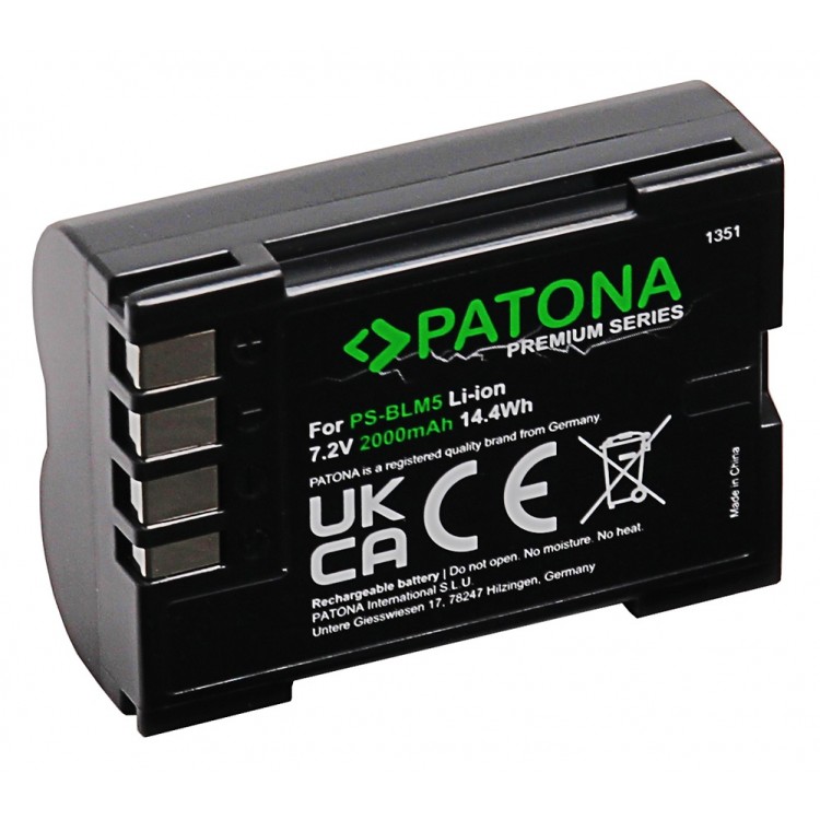 Acumulator PATONA Premium PS-BLM5 pentru Olympus E1, E3, E5, E300, E330, E500, E510, E520, C-8080, C-7070, C-5060