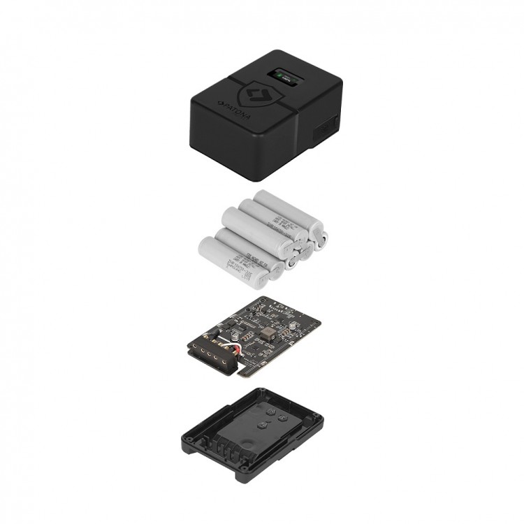 Acumulator Patona Protect V-Mount V95-PD40 f. BP-95W, Iesire D-Tap / USB / USB-C, functie Powerbank, Dysplay OLED, 95Wh