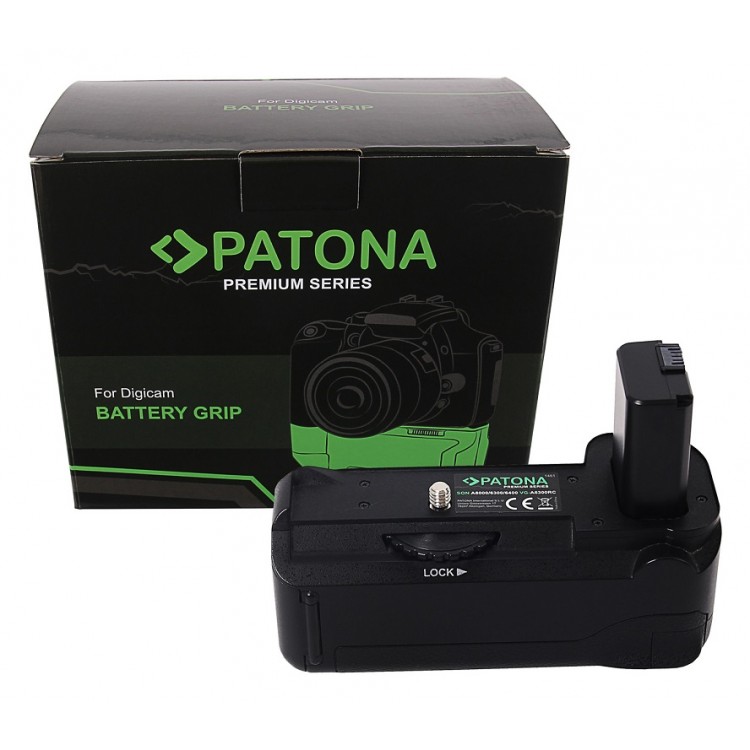 Grip foto PATONA Premium VG-A6300 pentru Sony A6000 A6300 A6400, include telecomanda