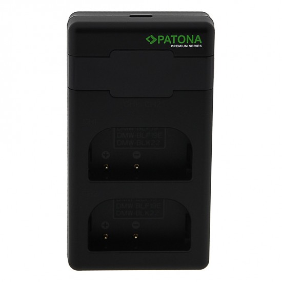 Incarcator rapid PATONA Premium Twin Performance PD pentru Panasonic DMW-BLF19, DMW-BLK22, include cablu USB-C