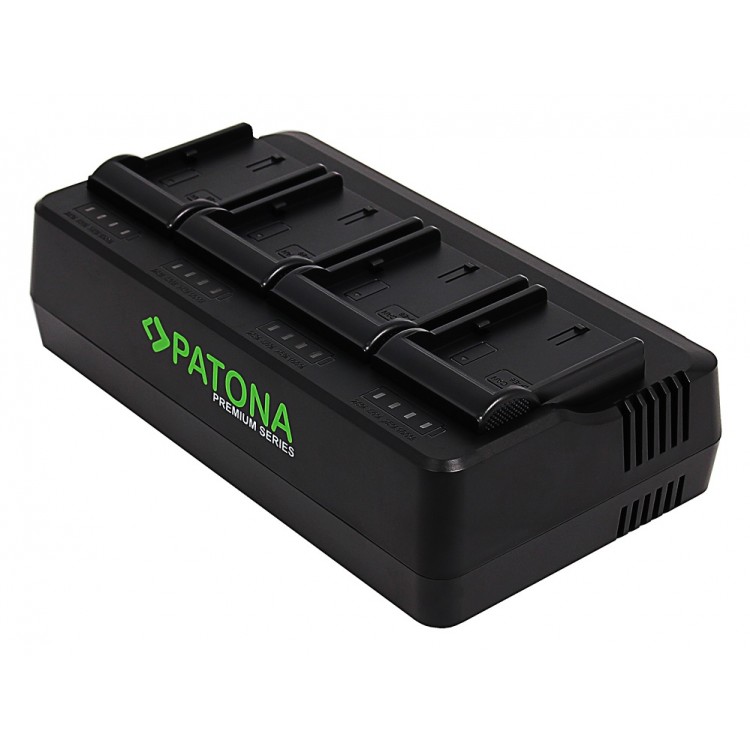 Incarcator Profesional cu 4 canale Patona Premium LP-E6 pentru Canon, incarcare rapida