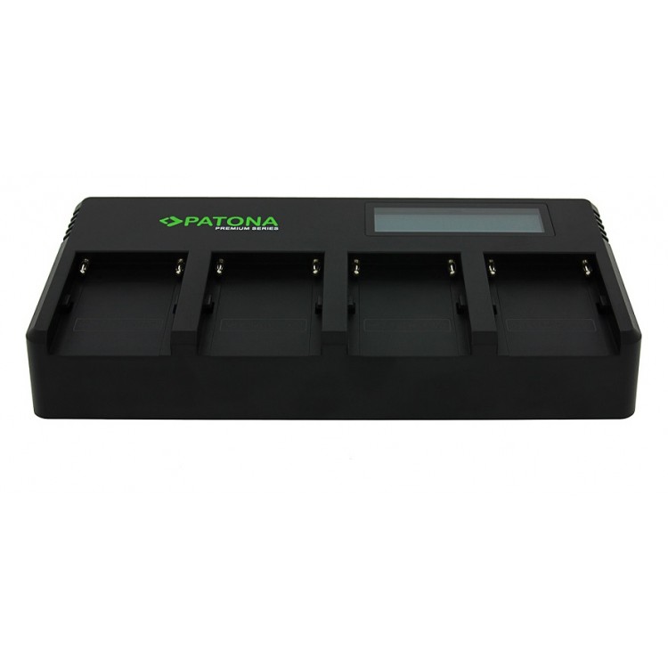 Incarcator Profesional Rapid cu 4 canale, Patona Premium pentru acumulatori tip Sony NP- F970, NP-F960, NP-F950