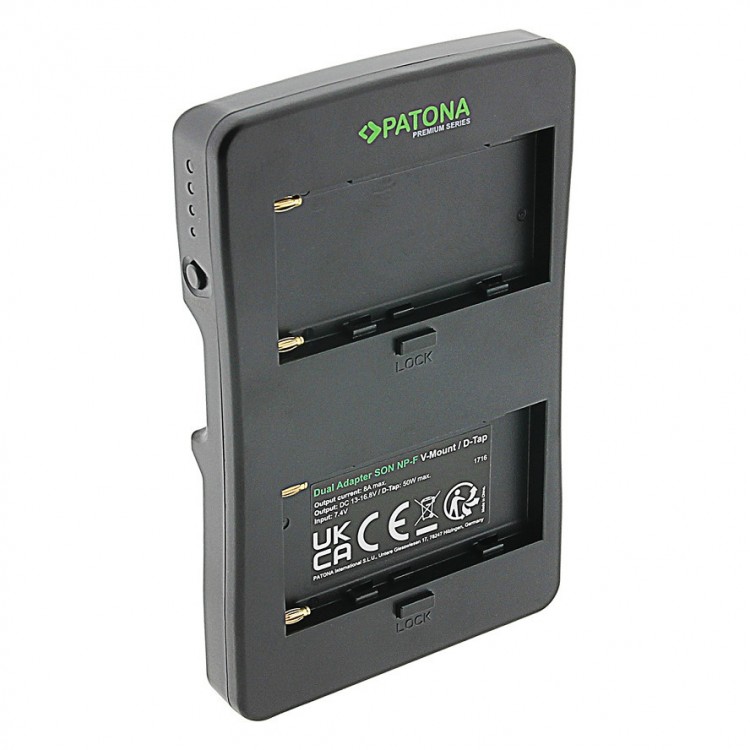 Adaptor V-Mount PATONA Premium pentru 2x baterii Sony NP-F la conexiune V-Mount
