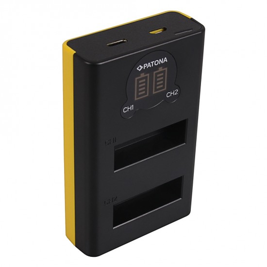 Incarcator PATONA Dual LCD USB tip DJI Osmo Action Kamera AB1 P01