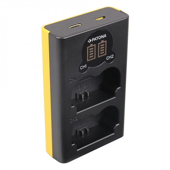 Incarcator PATONA Dual USB LCD tip Fuji NP-W235 Fujifilm X-T4 XT4