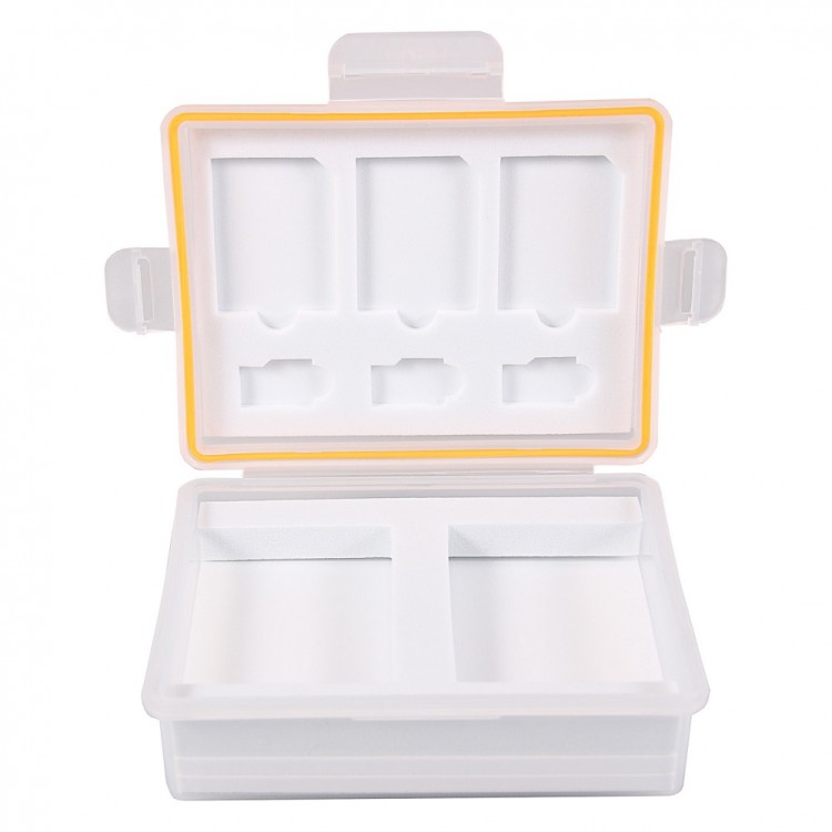 Cutie pentru carduri si acumulatori Canon LP-E10 Nikon EN-EL23 Fuji NP-W126 Panasonic DMW-BLG10