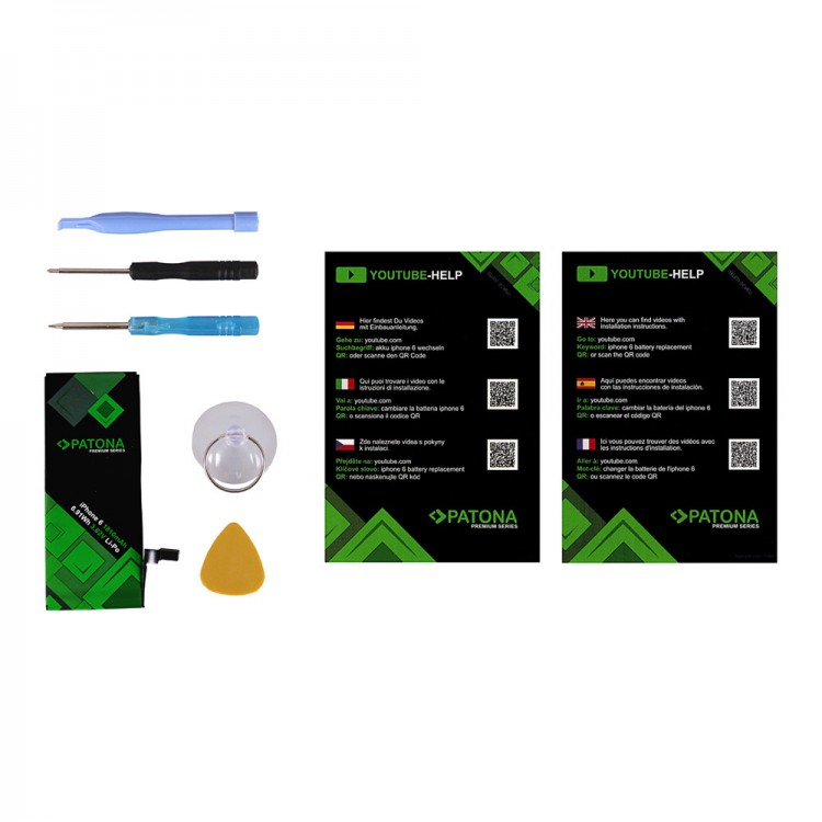 Baterie Patona Premium pentru Apple iPhone 6, 616-0804 616-0805 616-0809, include chit de inlocuire
