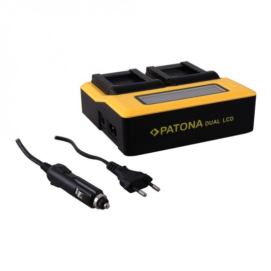 Incarcator PATONA DUAL LCD pentru acumulator Fuji NP-W126