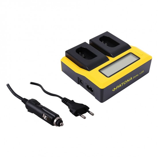Incarcator PATONA DUAL LCD pentru acumulator Panasonic DMW-BLK22 DC-S5 G9 GH5 GH5S