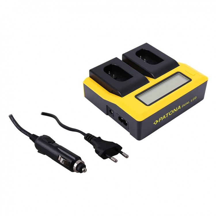 Incarcator PATONA DUAL LCD pentru acumulator Panasonic DMW-BLK22 DC-S5 G9 GH5 GH5S