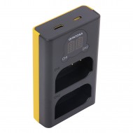 Incarcator PATONA Dual LCD USB pentru 2 acumulatori Panasonic DMW-BLK22 DC-S5 G9 GH5 GH5S